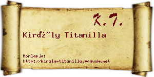 Király Titanilla névjegykártya